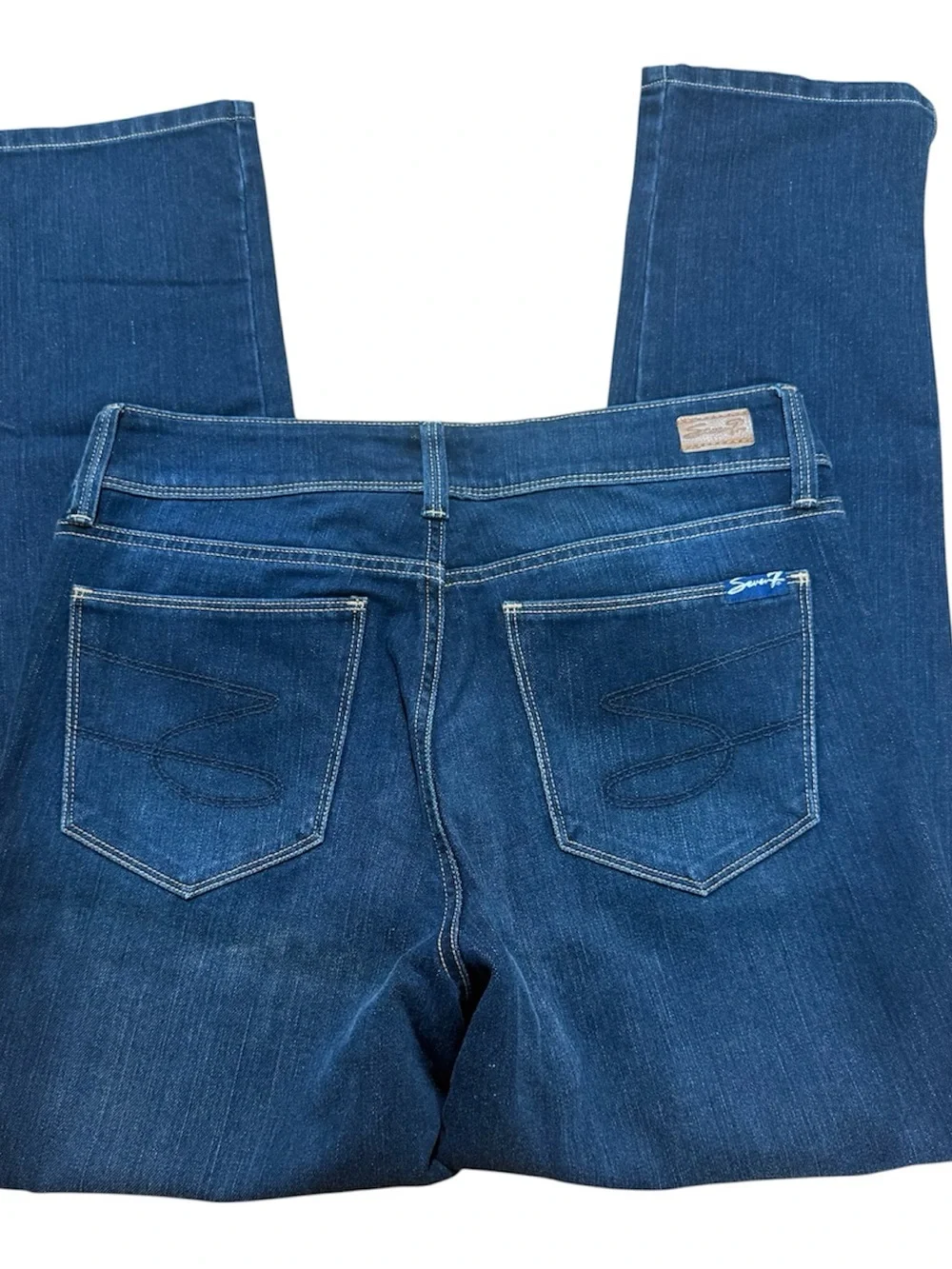 Seven7  Straight Indigo Blue Jeans